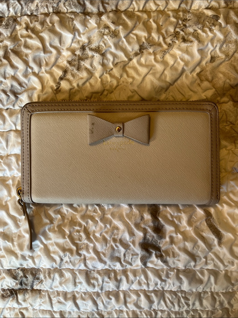 Kate Spade Bow-Accent Zip Wallet